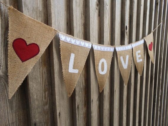 Love Banner Lace Banner Wedding Decor Love Bunting Wedding | Etsy
