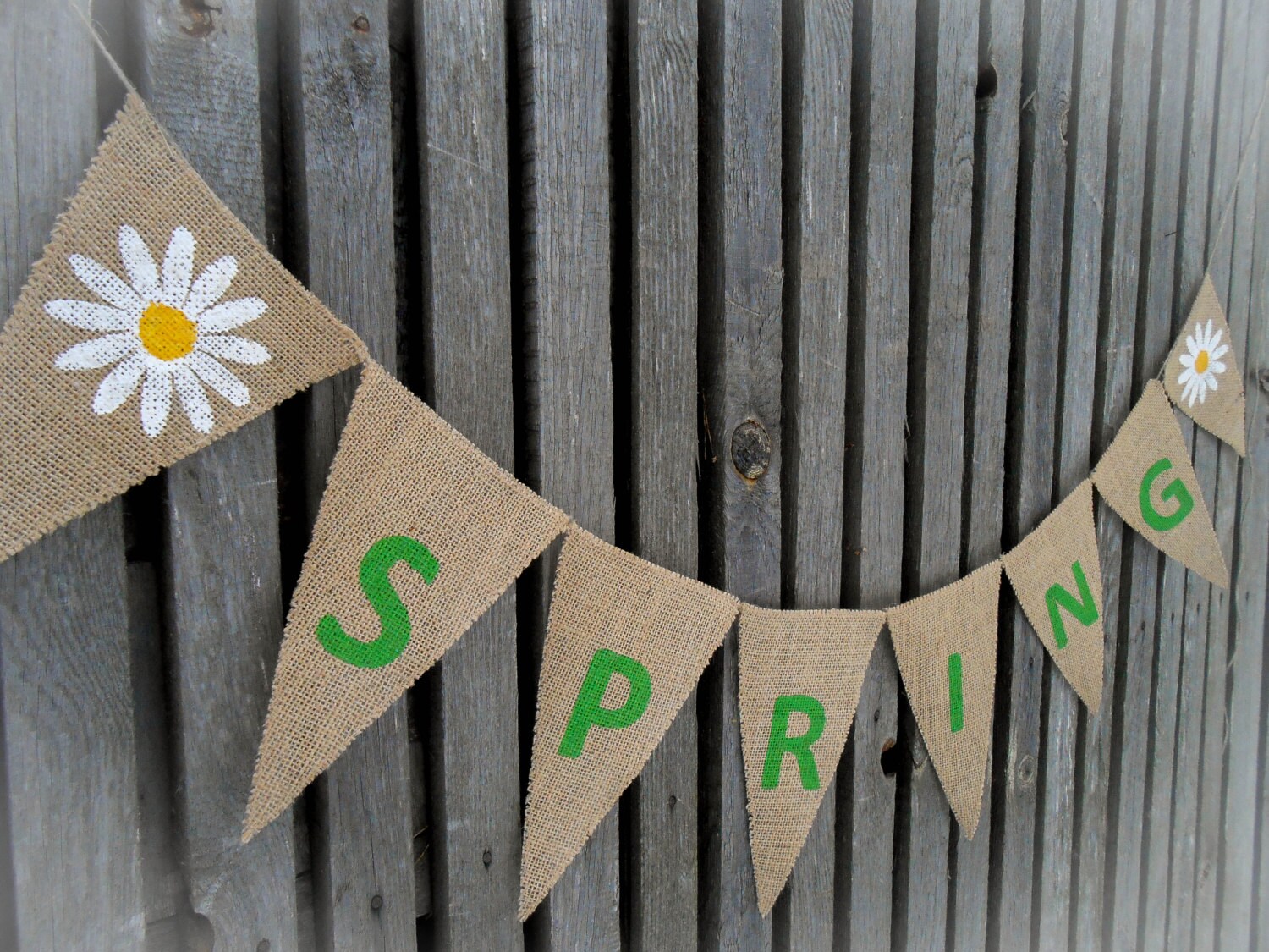 Spring Garland Spring Decor Spring Banner Spring Bunting Etsy