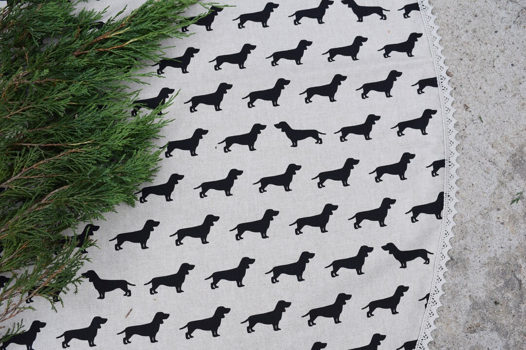 Dog Tree Skirt Christmas Tree Skirt Dachshund Fabric Xmas Tree Etsy