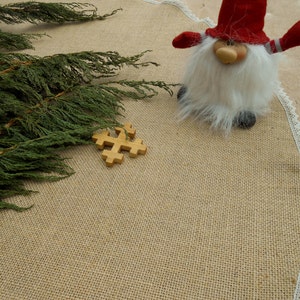 Rustic Christmas Tree Skirt Burlap Tree Skirt Rustic Christmas Decorations Country Christmas Tree Skirt Christmas Decor Burlap Christmas