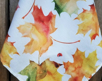 Handcrafted Fall Kitchen Decor Autumn Leaves Are Falling Hanging Dish Towel