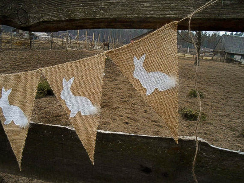 Easter Bunny Banner Easter Garland Easter Bunting Easter Banner Easter ...