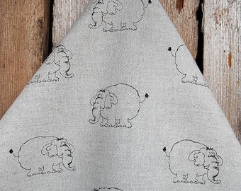 Kitchen Towel Elephant Towel Linen Tea Towel Elephant Design Hand Towel Dish Towel Linen Tea Towel Birthday Gift Christmas Gift