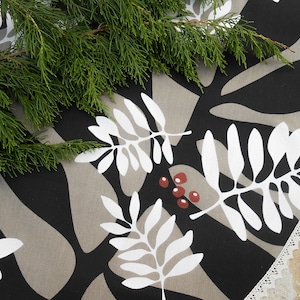 Nature Inspired Christmas Tree Skirt Christmas Home Decor Christmas Decor Scandinavian Christmas Swedish Christmas Tree Skirts