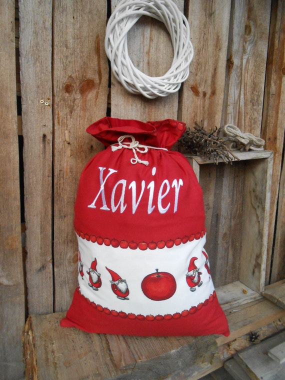 Santa Sack Christmas Sack Santa Bag Holiday Christmas Bag Personalized Sack Personalized Santa Christmas Presents Sack Christmas Wrapping