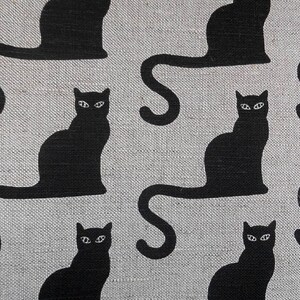 Black Cat Halloween Decor Halloween Cat Halloween Towel Tea Towel Kitchen Towel Black Cat Towel Gift Cat Lovers Gift Black Cat Linen Towel image 4