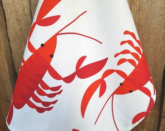 Lobster Towel Lobster Gift Lobster Decor Crawfish Towel Crawfish Decor Mother Day Gift For Mother Linen Tea Towel Kitchen Gift For Her