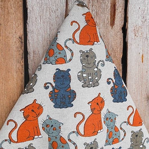 Cat Towel Cat Lower Gift Linen Towel Tea Towel Kitty Towel Cat Gift Christmas Gift Hand Kitchen Towel Dish Towel Kitten Towel Funny Cats