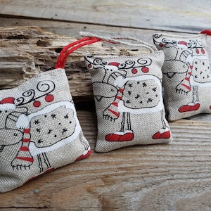Christmas Deer Decor Christmas Decor Lavender Sachet Christmas Gift Christmas Stocking Stuffer Scandinavian Swedish Christmas Tree Decor