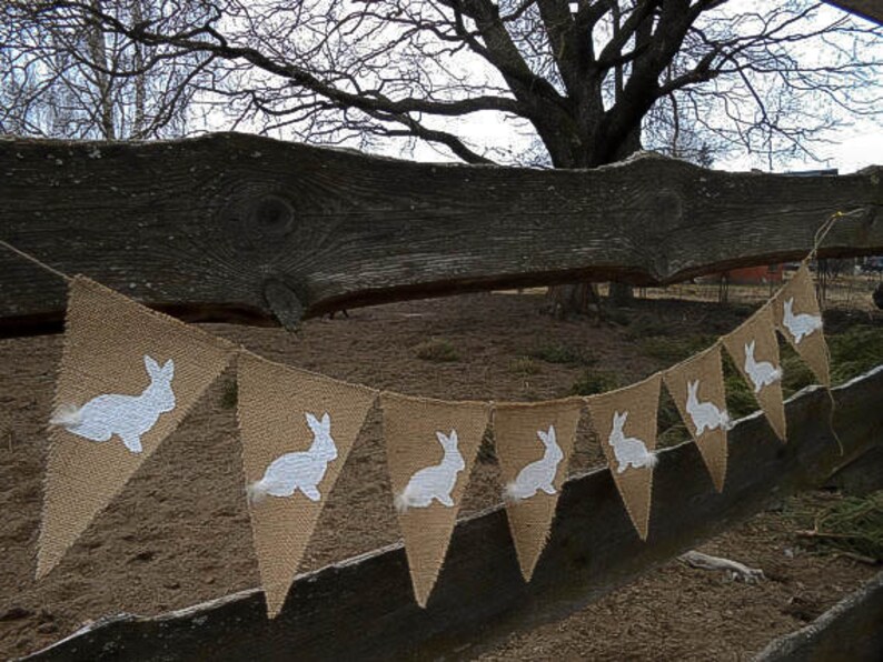 Easter Bunny Banner Easter Garland Easter Bunting Easter Banner Easter ...