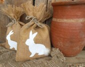 Sac cadeau lapin de Pâques Sac cadeau De Pâques Décoration de Pâques Panier de Pâques Sac cadeau de Pâques Sac cadeau en toile de jute sac cadeau rustique Party Favor Bags Spring