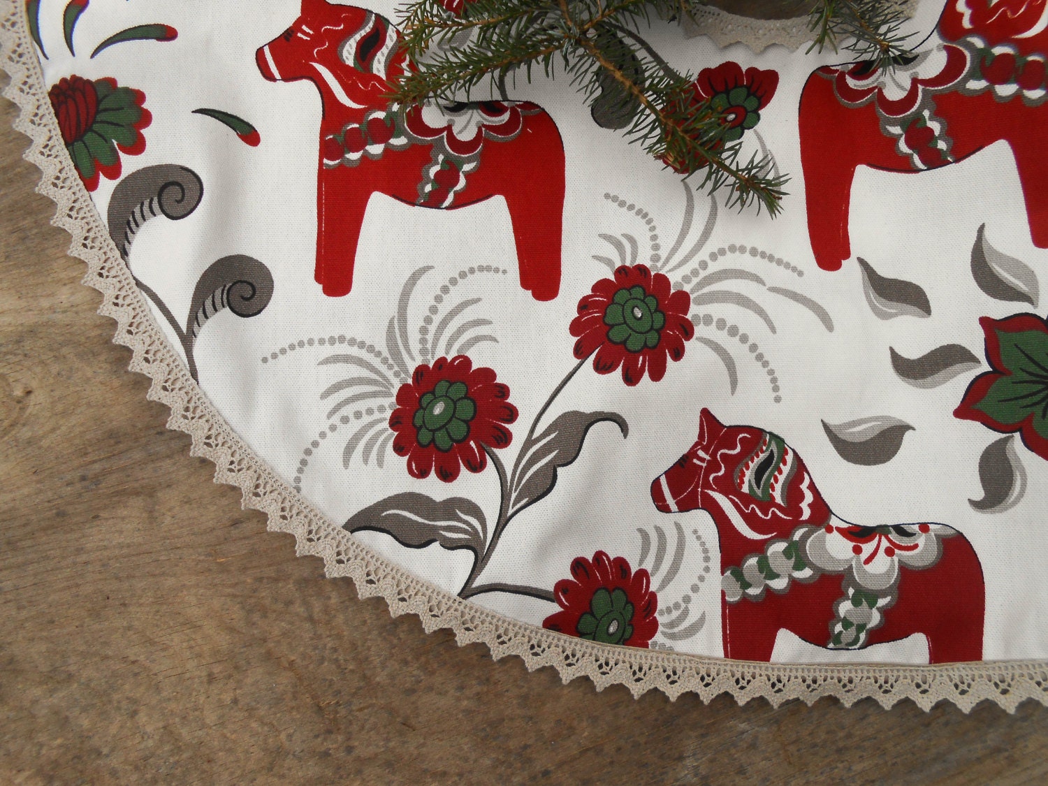 Swedish Christmas Tree Skirt 