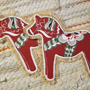 Swedish Dala Horse Christmas Ornament Sweden Horse Gift Horse Lowers Swedish Decor Ornament Swedish Christmas Gift God Jul Kurbit Decor