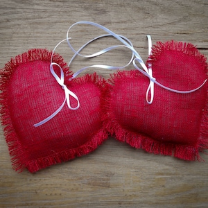 Wedding Decor Wedding Favor Heart Gift Wedding Heart Decor Valentines Day Decor Favor Valentine Heart Hanging Heart Rustic Decor Linen Heart