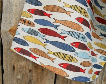 Fish Towel Fishing Sardines Towel Women Gift Fish Lovers Gift Fishing Towel Stocking Stuffer Gift Kitchen Towel Christmas Fish Gift