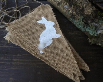 Easter Banner Easter Bunny Banner Rabbit Banner Easter Decor Bunny Bunting Bunny Garland Bunny Decor Spring Decor