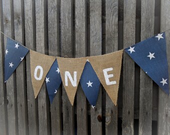 High Chair Garland High Chair Banner One Banner I Am One Boy Banner High Chair Bunting 1st Birthday Banner Star Banner Boy Banner Birthday