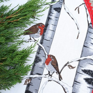 Christmas Tree Skirt Christmas Decor Woodland Christmas Swedish Fabric Swedish Christmas Ornament Scandinavian Christmas Decoration Tree