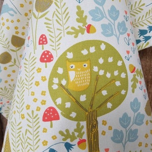 Forest Towel Forest Animals Towel Hedgehog Towel Owl Towel Bunny Towel Kitchen Towel Woodland Towel Dish Towel Gift For Her Christmas Gift