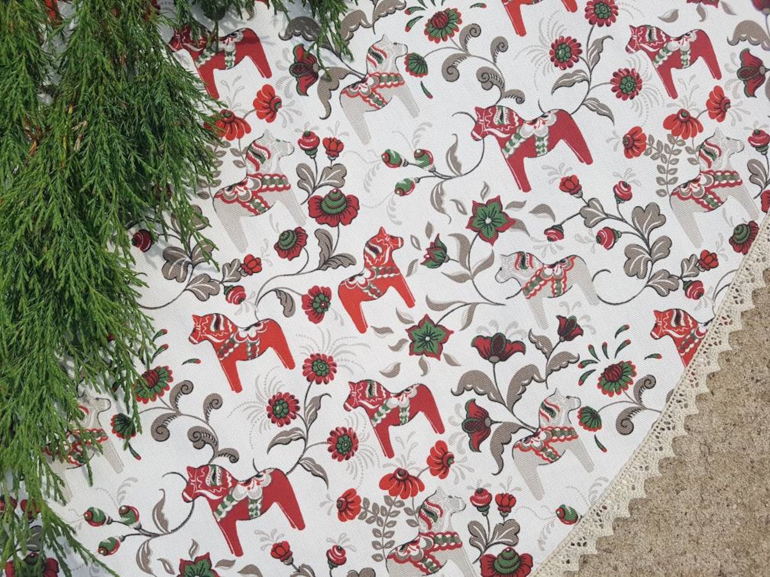 Swedish Christmas Tree Skirt 