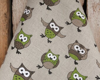 Owl Gift Owl Towel Woodland Owl Linen Towel Tea Towel Kitchen Towel Gift for Mom Dish Towel Owl Decor Christmas Gift Kitchen Linen