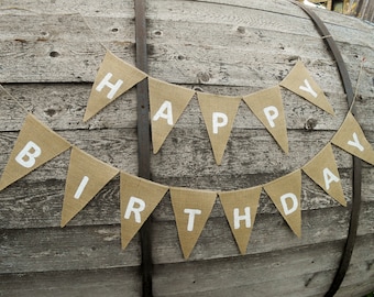 Happy Birthday Banner 1st Birthday Banner Birthday Party Decorations Happy Birthday Sign Party Decor Burlap Banner