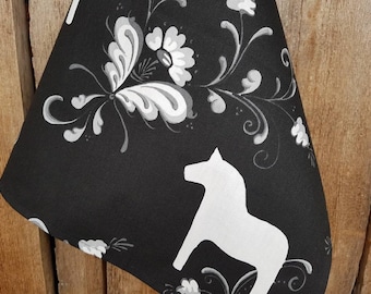 Dala Horse Tea Towel Scandinavian Kitchen Towel Swedish Gifts For Mom