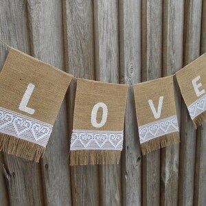 Love Wedding Banner Love Banner Love Bunting Valentines Day Decor Bridal Shower Banner Wedding Banner Wedding Decoration Wedding Garland image 3