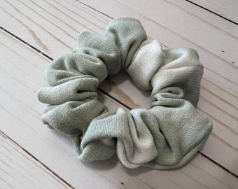 Scrunchie, Scrunchie souple vert et blanc, cravate pour cheveux