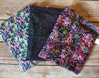 Reusable Snack Bag - Set of 3 - BPA Free - Lunch Bag - Snack Bag Set