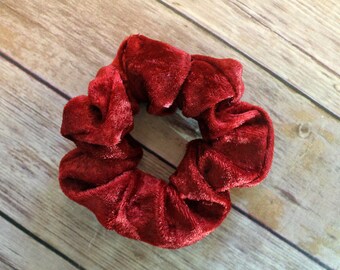 Red Velvet Scrunchie, Hair Accessory