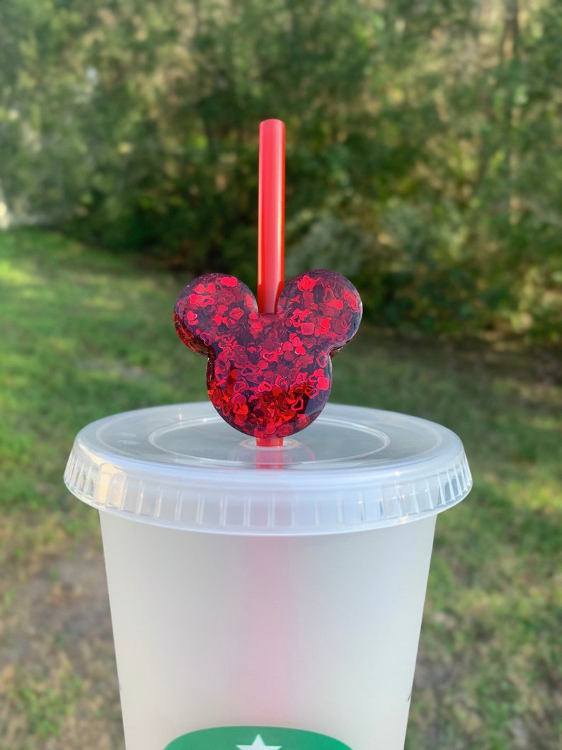 Heart Straw Topper Minnie Straw Topper King Candy Queen of Hearts Love Inspired Straw Toppers