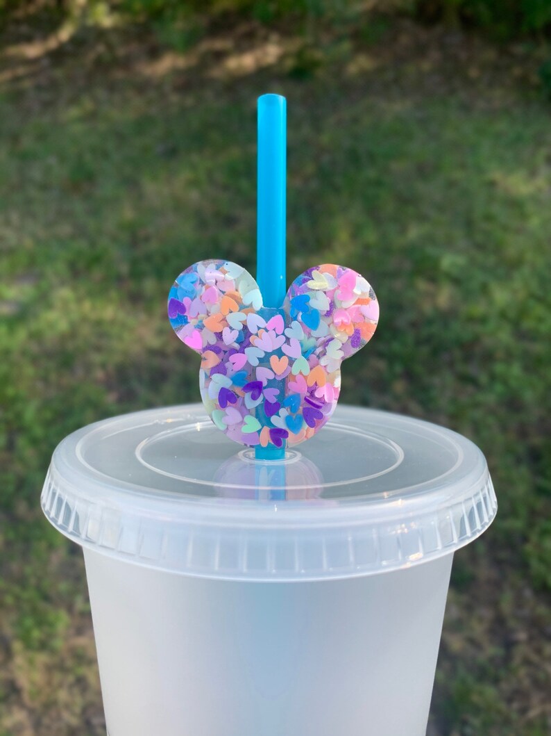 Heart Straw Topper Minnie Straw Topper King Candy Queen of Hearts Love Inspired Straw Toppers