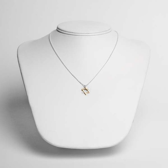 Sterling Silver Two-tone Star of David Puzzle Kinetic