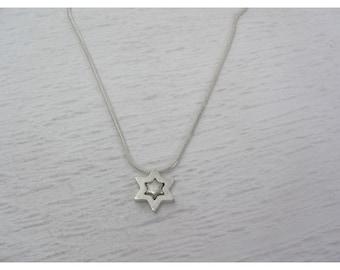 Sterling Silver Star Of David Necklace