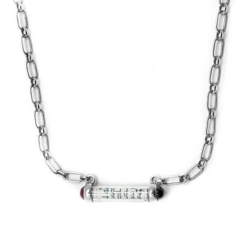 Sterling Silver Horizontal Mezuzah Necklace - Etsy