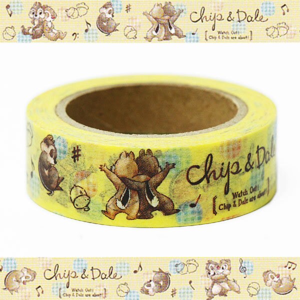 Disney Chip n Dale Washi Tape - Paper Masking Tape 15mm ×10m