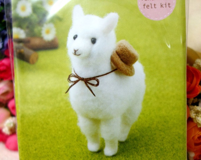 Alpaca Japanese DIY Wool Needle Felting Kit Sunfelt FFK8 DIY Handmade