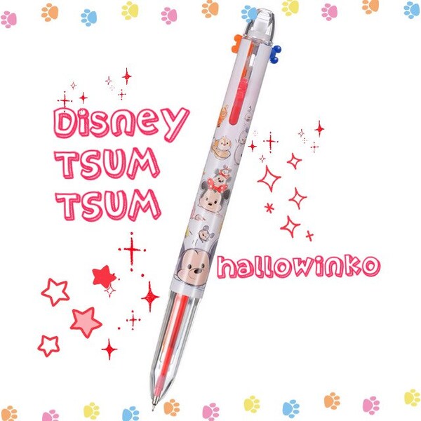 Japan Disney Store TSUM TSUM 3 color in one Pilot Coleto Pen  for DIY scrapbook deco, painting