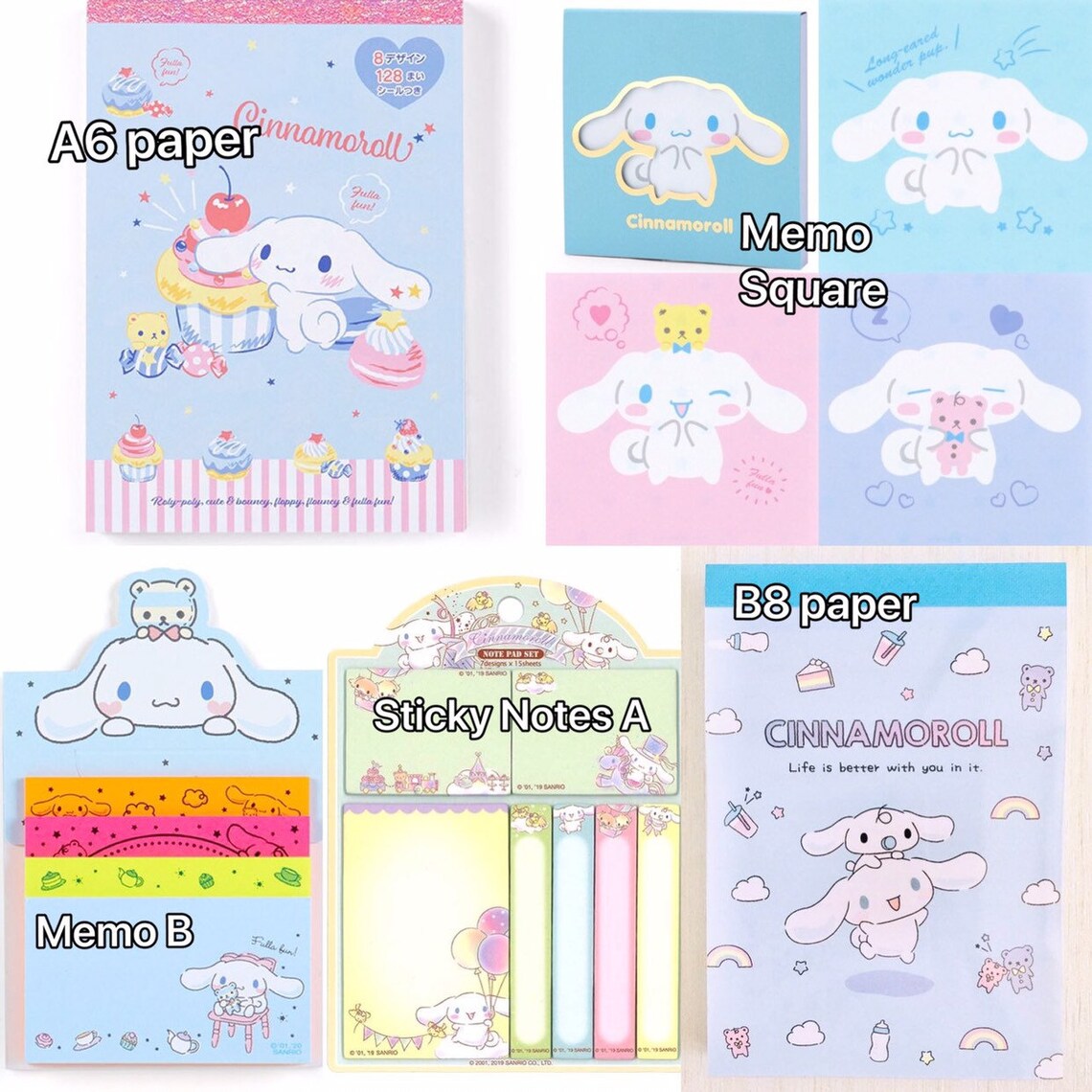 Japan Notebook Paper Notepad Cinnamoroll Sticky Notes Memo A6 - Etsy