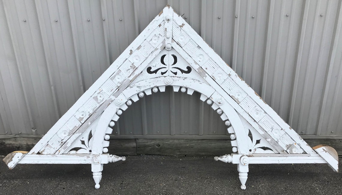 Antique Victorian c1907 Farm House Wood Pediment Gable Etsy