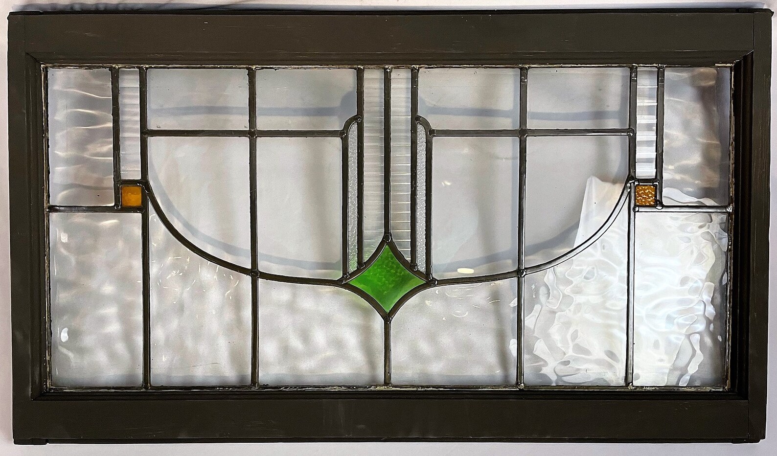 Antique c1915 Craftsman Style Stained & Leaded Glass Transom Etsy