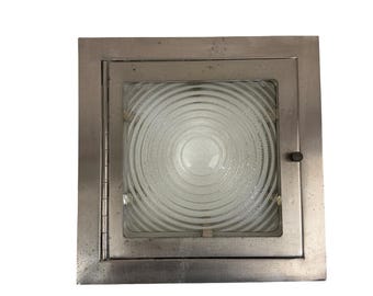 VL1353 Vintage Mid Century Pyrex Concentrating Lenslite Lens Cover Chrome Frame