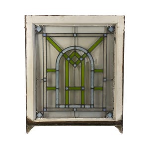 AG1064 Antique c1920 Chicago Bungalow Stained Leaded Glass Window Quantity!
