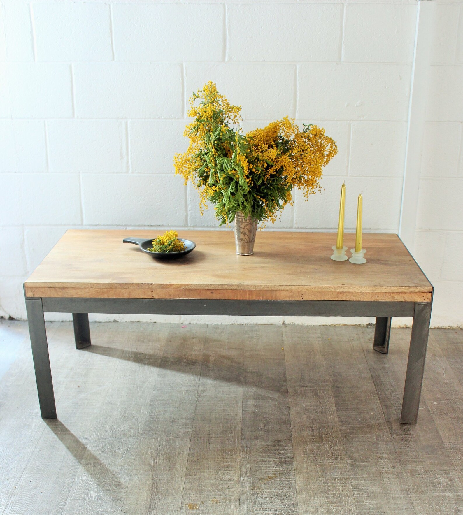 Design coffee table wood metal | Etsy