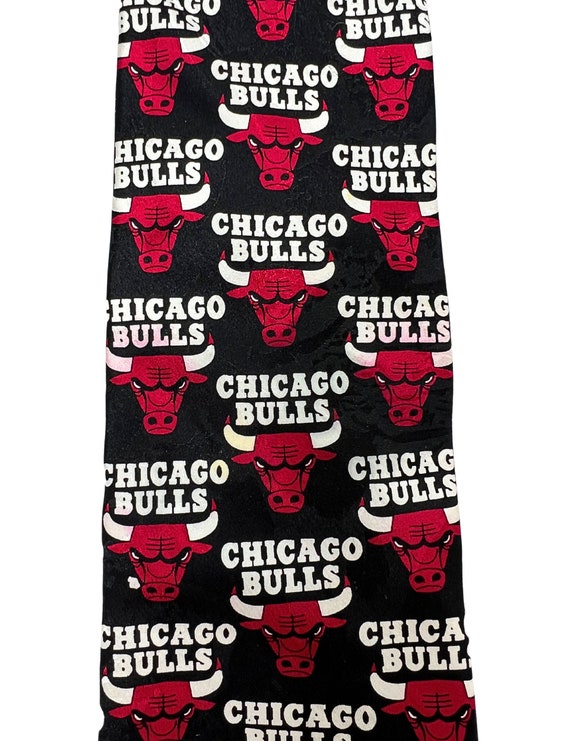 90’s Chicago Bulls 100% Silk Necktie - image 4