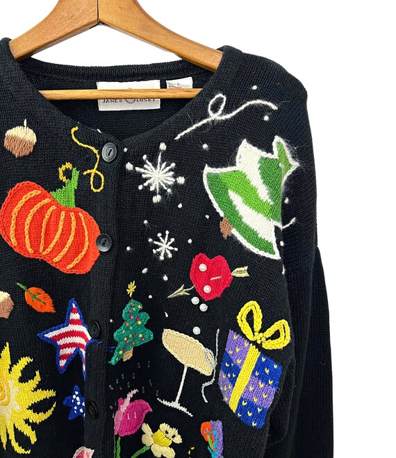 90’s Every Holiday Cardigan Sweater - image 4