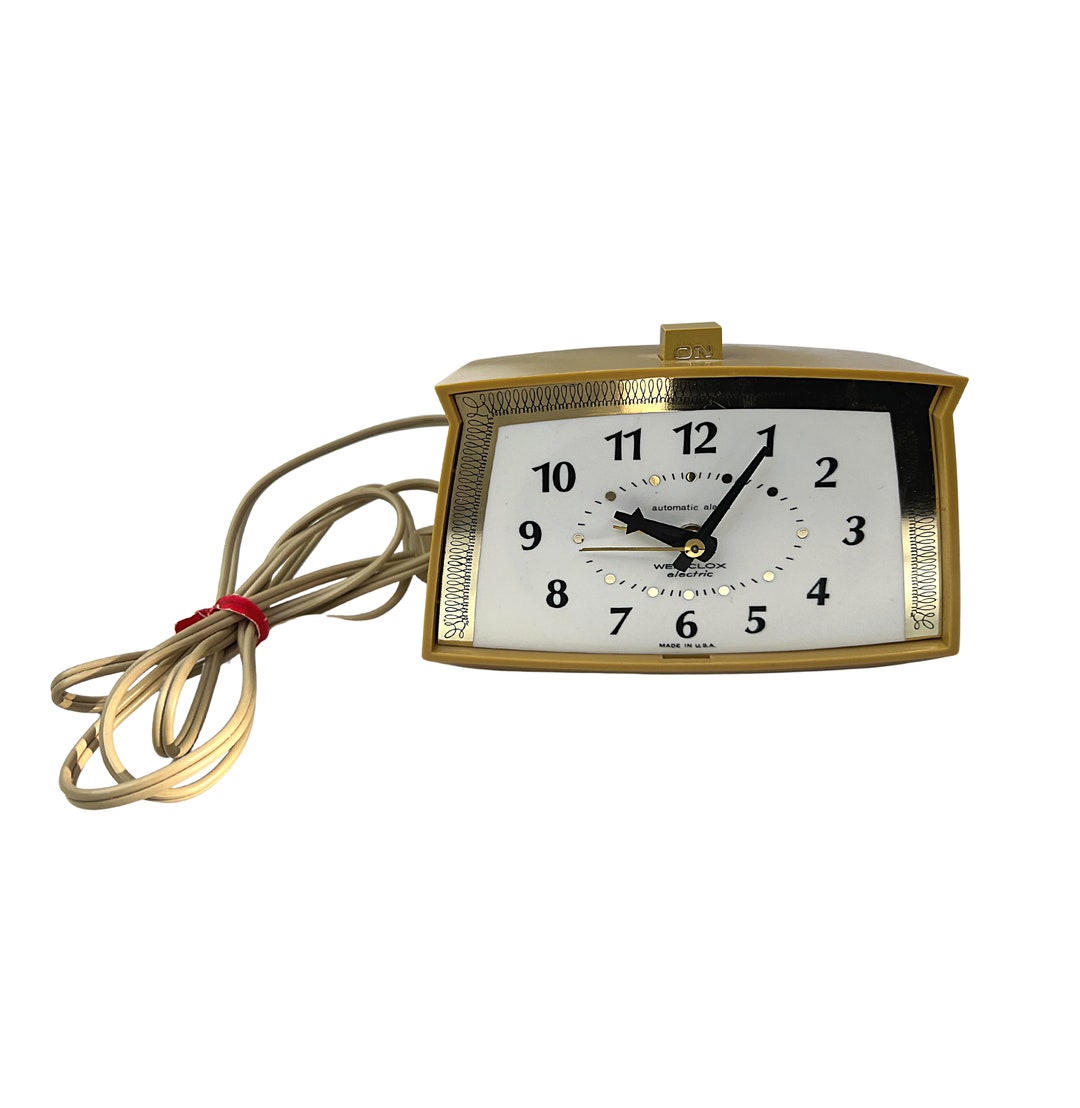 60s Westclox Mid Century Modern Atomic Alarm Clock Etsy