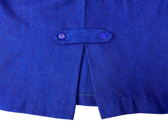 80’s Cobalt Blue Italian Wool DEADSTOCK Pencil Sk… - image 6