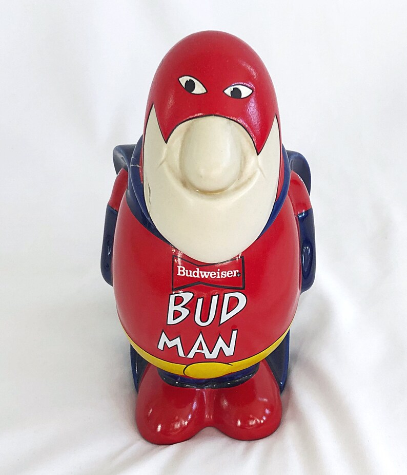 Vintage 1980s Budweiser BUD MAN Ceramic 20oz Beer Stein With Etsy